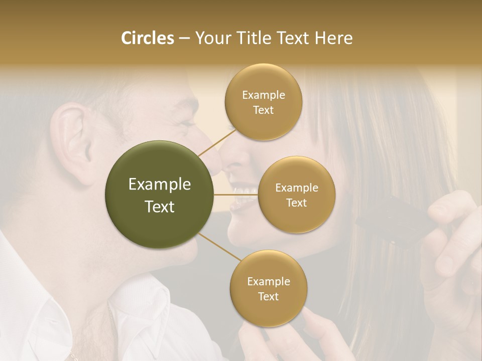 A Man And A Woman Eating A Chocolate Bar PowerPoint Template