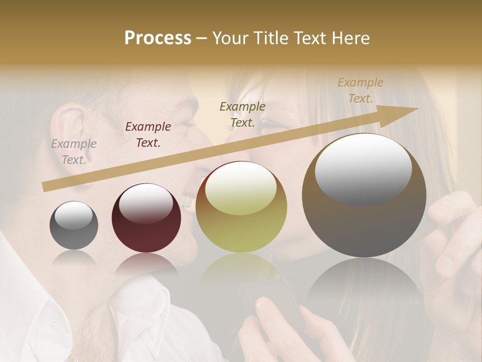 A Man And A Woman Eating A Chocolate Bar PowerPoint Template