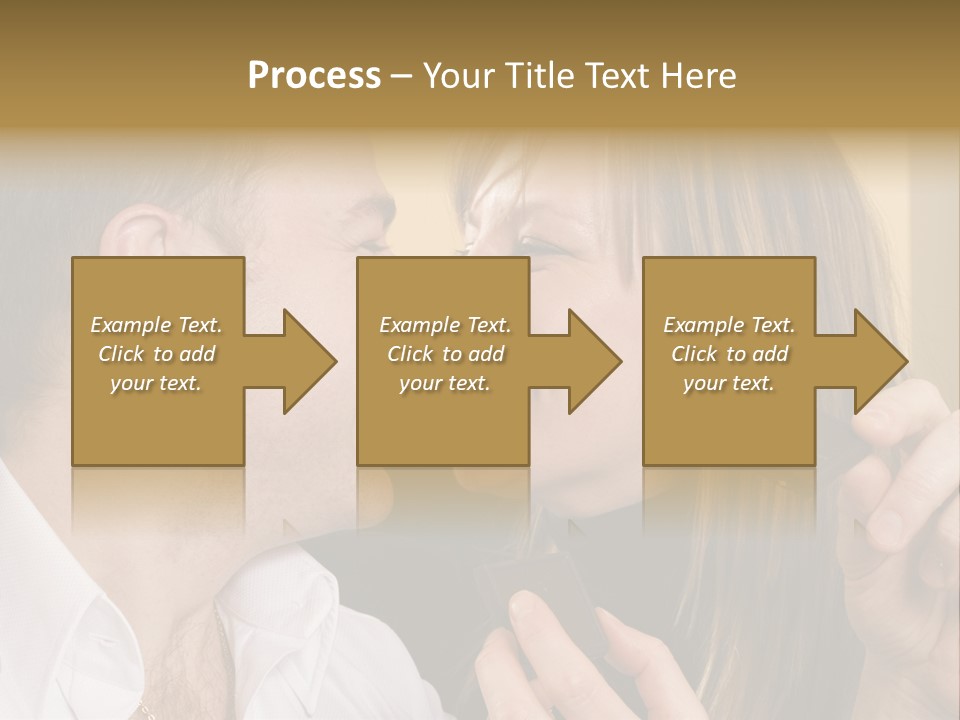 A Man And A Woman Eating A Chocolate Bar PowerPoint Template