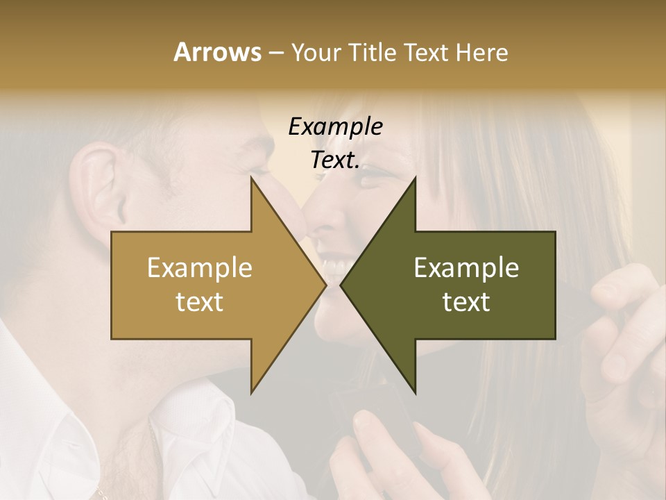 A Man And A Woman Eating A Chocolate Bar PowerPoint Template