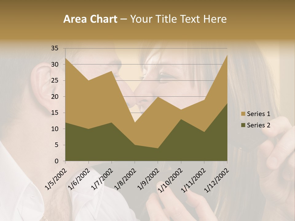 A Man And A Woman Eating A Chocolate Bar PowerPoint Template