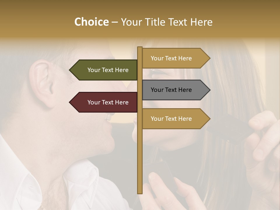 A Man And A Woman Eating A Chocolate Bar PowerPoint Template