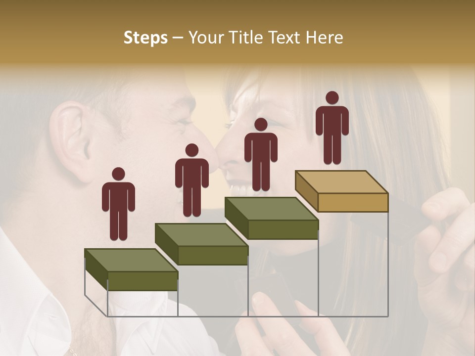 A Man And A Woman Eating A Chocolate Bar PowerPoint Template