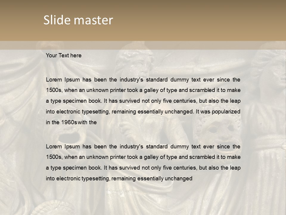 A Group Of People Standing Next To A Stone Wall PowerPoint Template