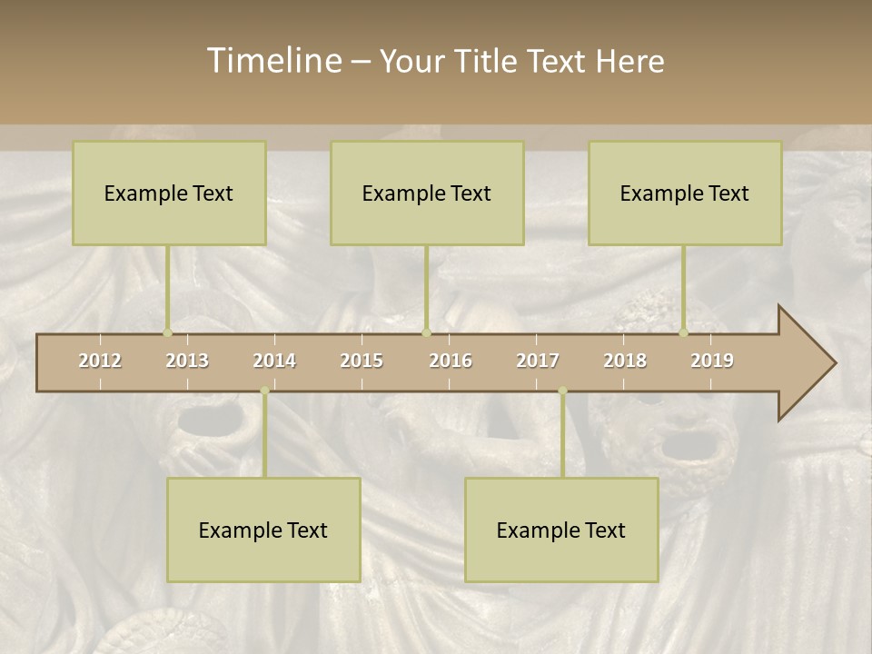 A Group Of People Standing Next To A Stone Wall PowerPoint Template