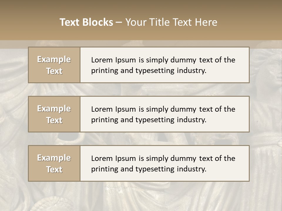 A Group Of People Standing Next To A Stone Wall PowerPoint Template