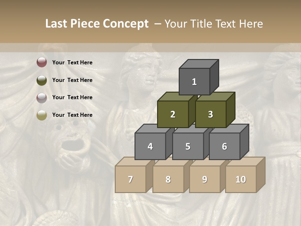 A Group Of People Standing Next To A Stone Wall PowerPoint Template