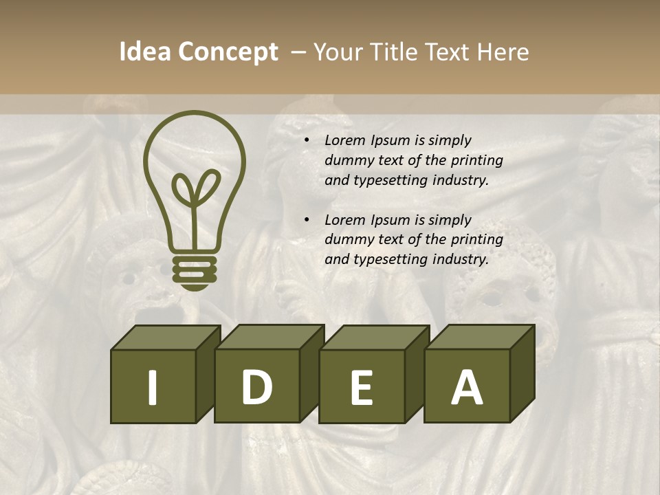 A Group Of People Standing Next To A Stone Wall PowerPoint Template