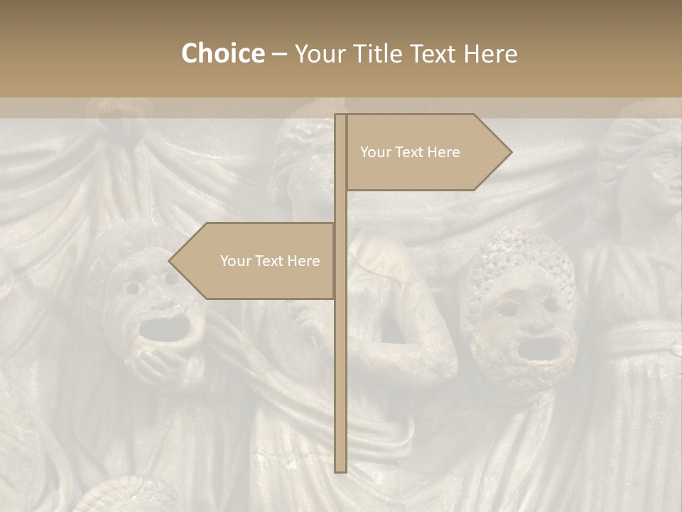 A Group Of People Standing Next To A Stone Wall PowerPoint Template