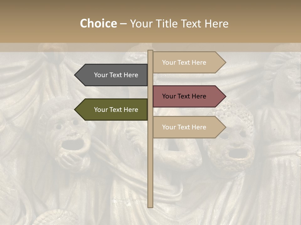 A Group Of People Standing Next To A Stone Wall PowerPoint Template