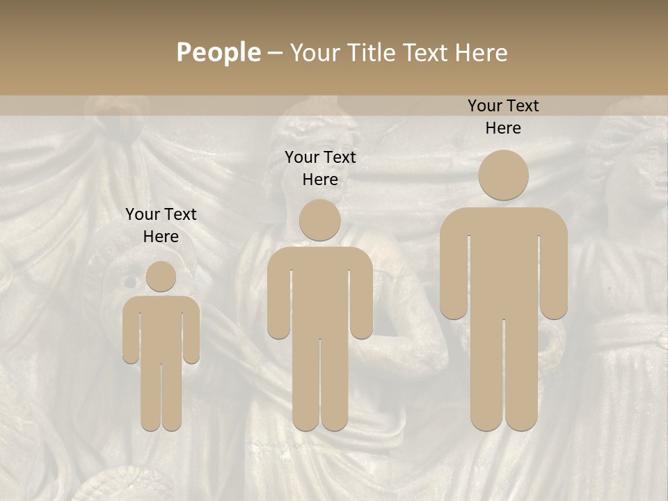 A Group Of People Standing Next To A Stone Wall PowerPoint Template