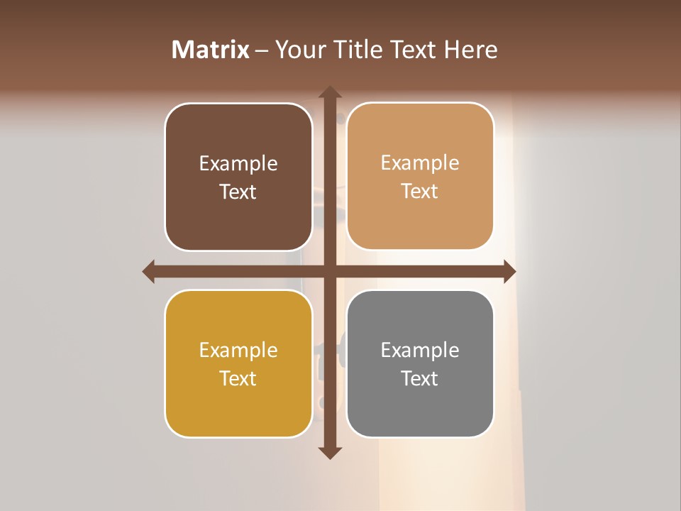 A Door Handle On A Door With A Light Coming Through It PowerPoint Template