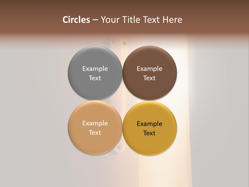 A Door Handle On A Door With A Light Coming Through It PowerPoint Template