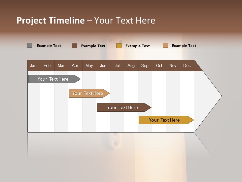 A Door Handle On A Door With A Light Coming Through It PowerPoint Template