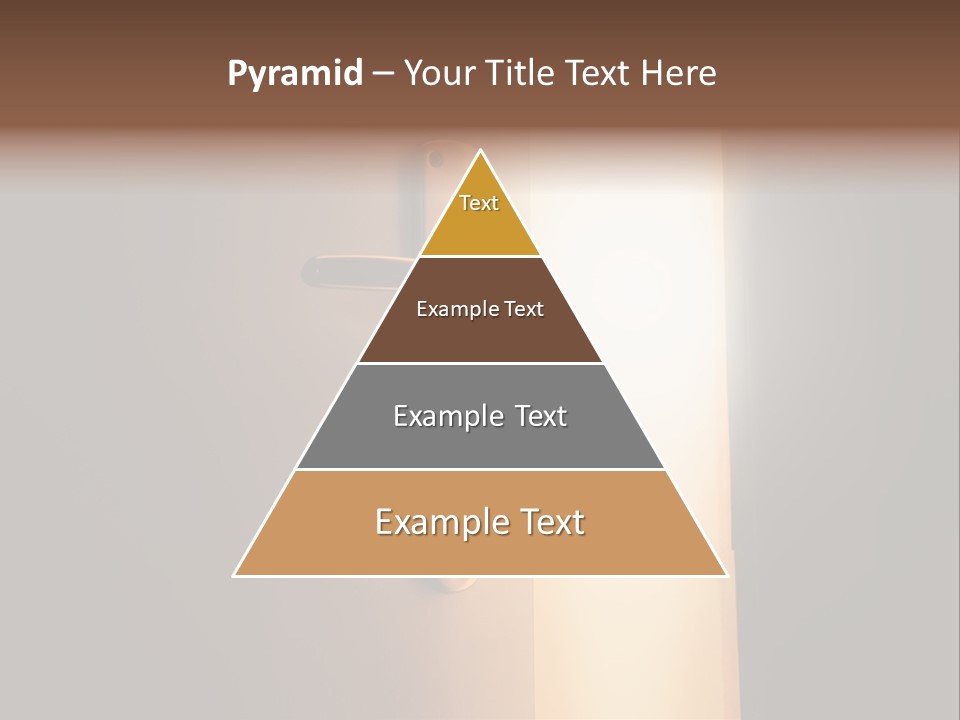 A Door Handle On A Door With A Light Coming Through It PowerPoint Template