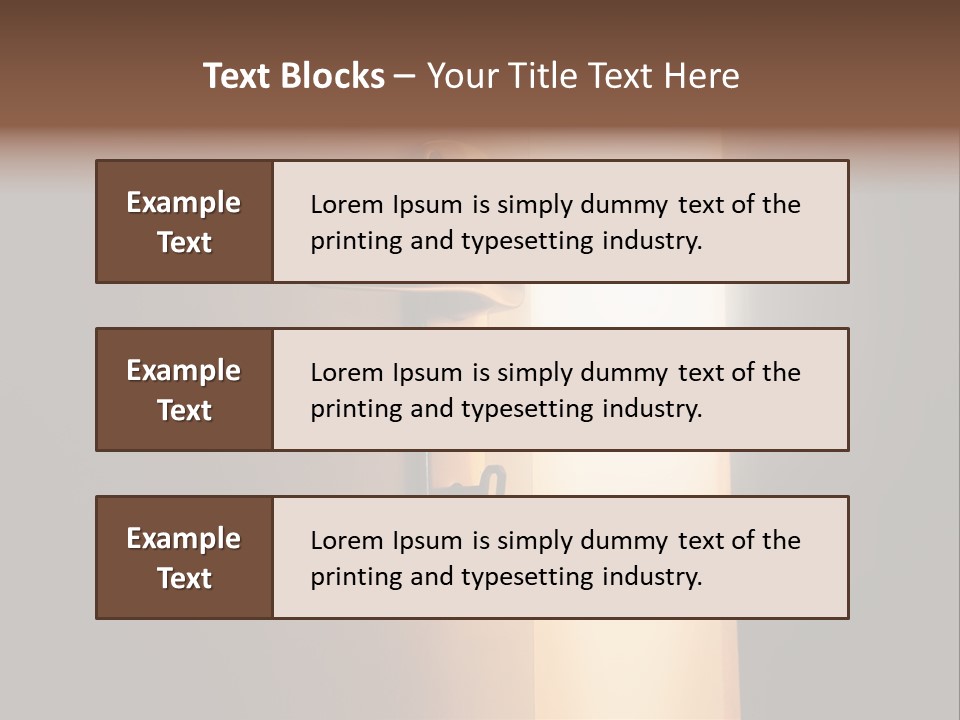 A Door Handle On A Door With A Light Coming Through It PowerPoint Template