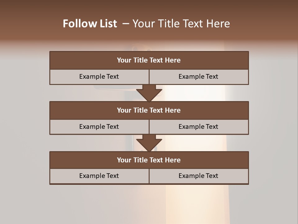 A Door Handle On A Door With A Light Coming Through It PowerPoint Template
