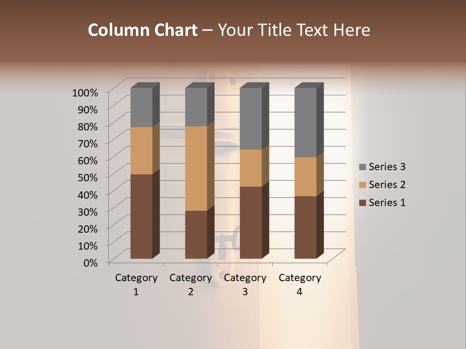 A Door Handle On A Door With A Light Coming Through It PowerPoint Template