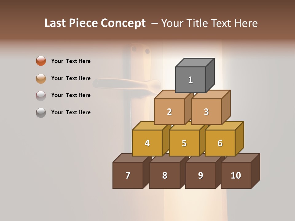 A Door Handle On A Door With A Light Coming Through It PowerPoint Template