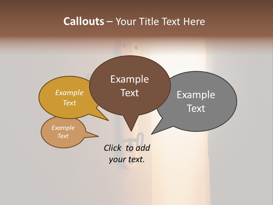 A Door Handle On A Door With A Light Coming Through It PowerPoint Template