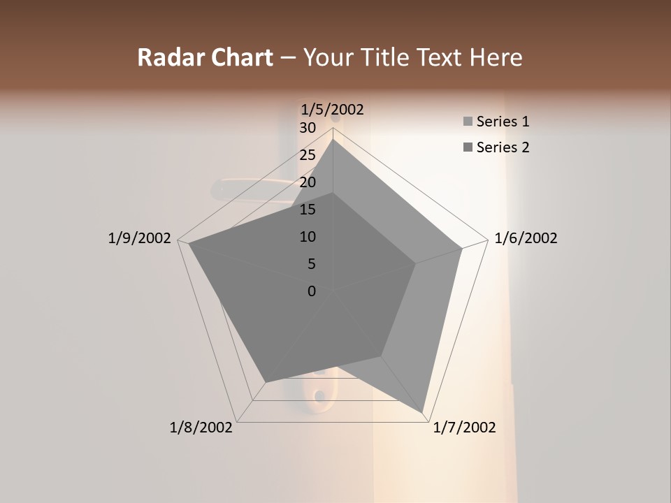 A Door Handle On A Door With A Light Coming Through It PowerPoint Template
