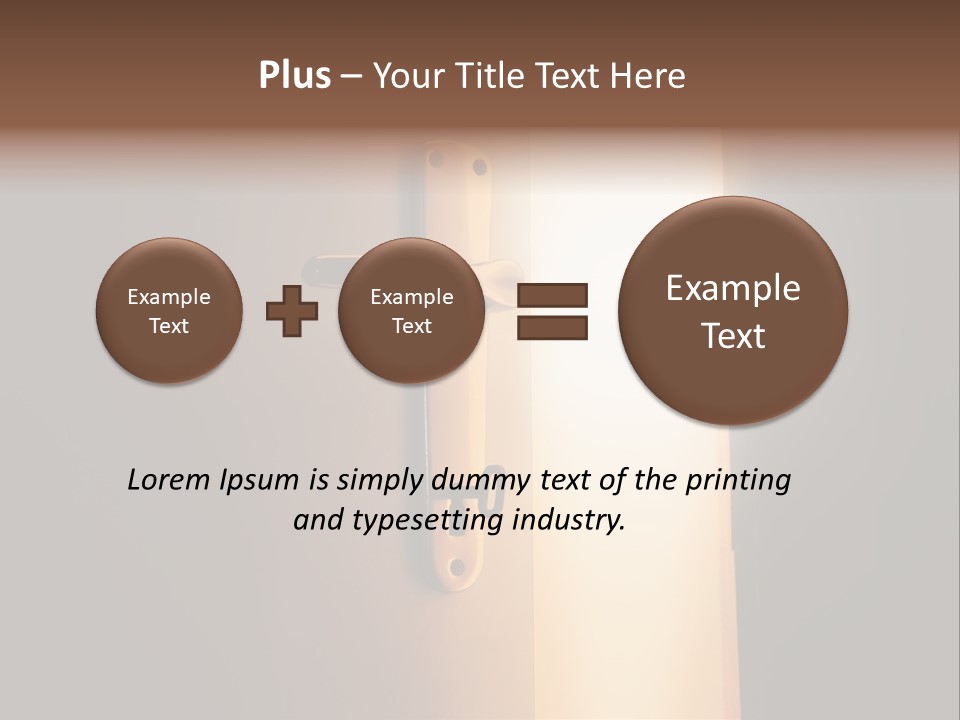 A Door Handle On A Door With A Light Coming Through It PowerPoint Template