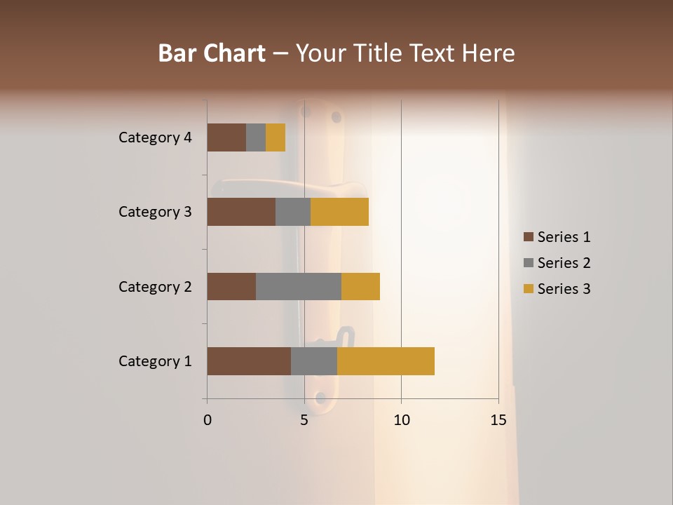 A Door Handle On A Door With A Light Coming Through It PowerPoint Template