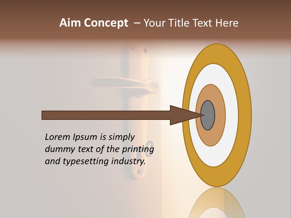 A Door Handle On A Door With A Light Coming Through It PowerPoint Template