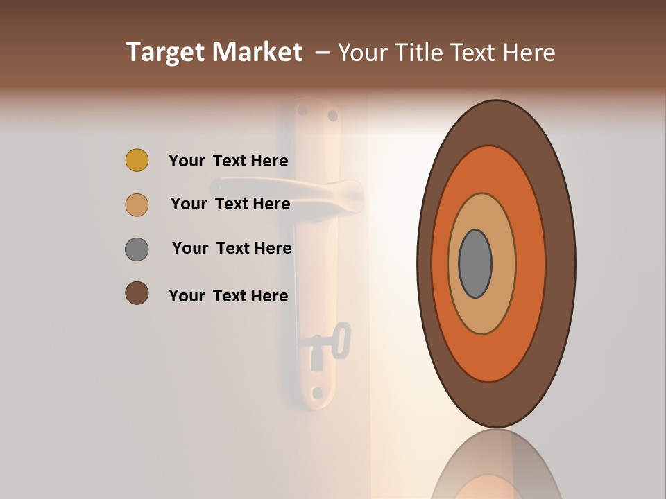 A Door Handle On A Door With A Light Coming Through It PowerPoint Template