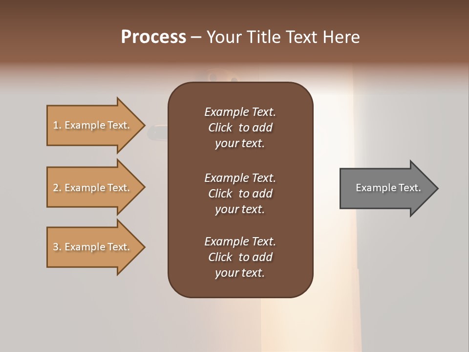 A Door Handle On A Door With A Light Coming Through It PowerPoint Template