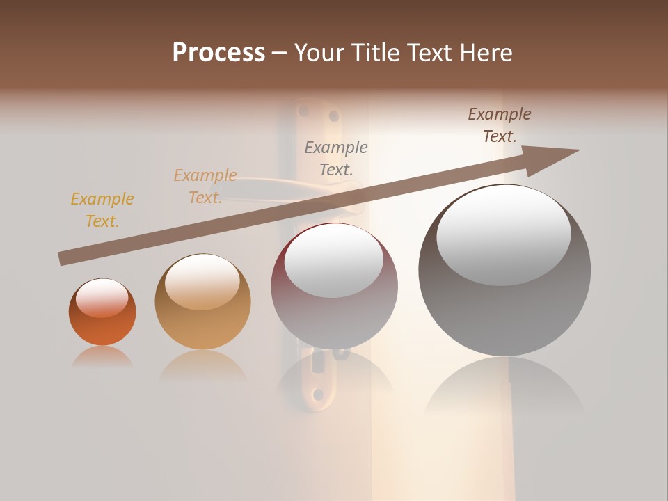 A Door Handle On A Door With A Light Coming Through It PowerPoint Template