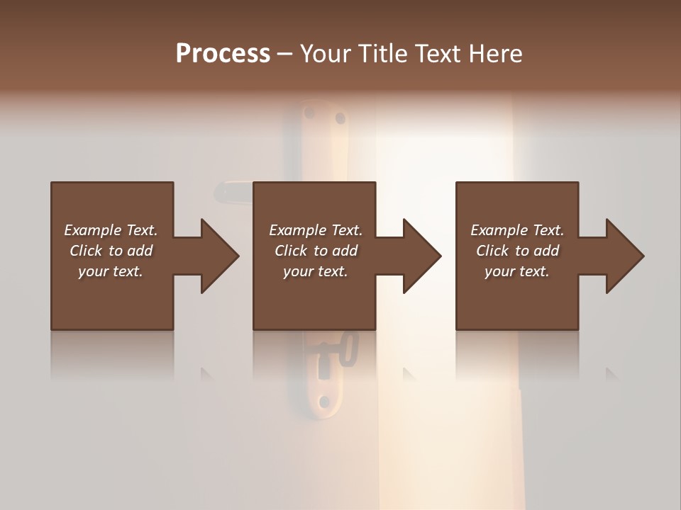 A Door Handle On A Door With A Light Coming Through It PowerPoint Template