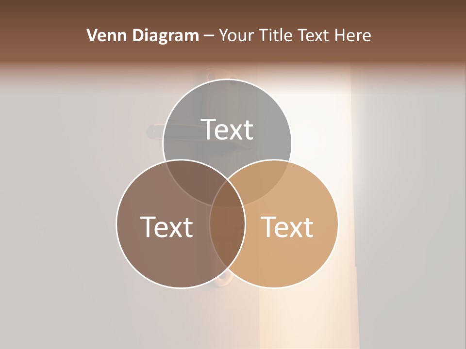 A Door Handle On A Door With A Light Coming Through It PowerPoint Template