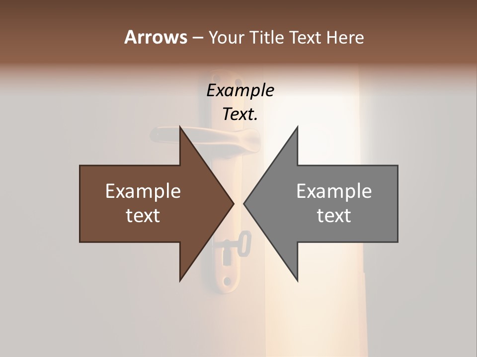 A Door Handle On A Door With A Light Coming Through It PowerPoint Template