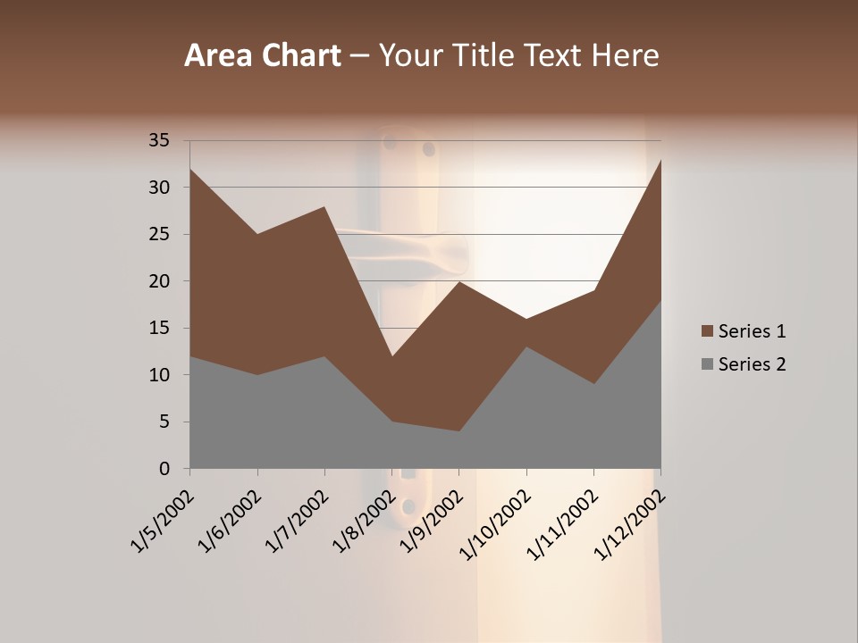 A Door Handle On A Door With A Light Coming Through It PowerPoint Template