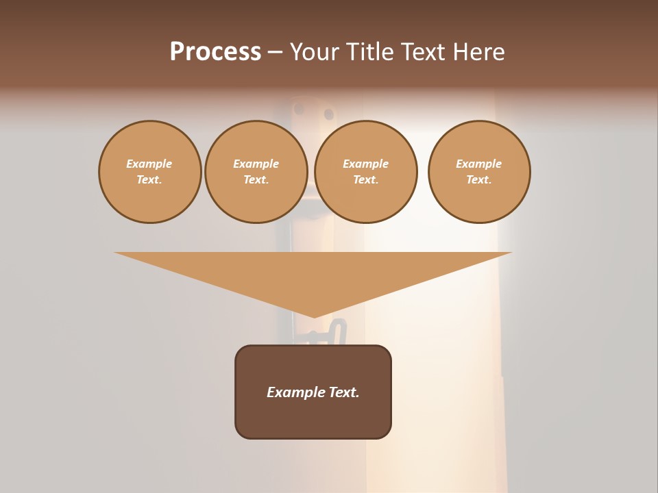 A Door Handle On A Door With A Light Coming Through It PowerPoint Template