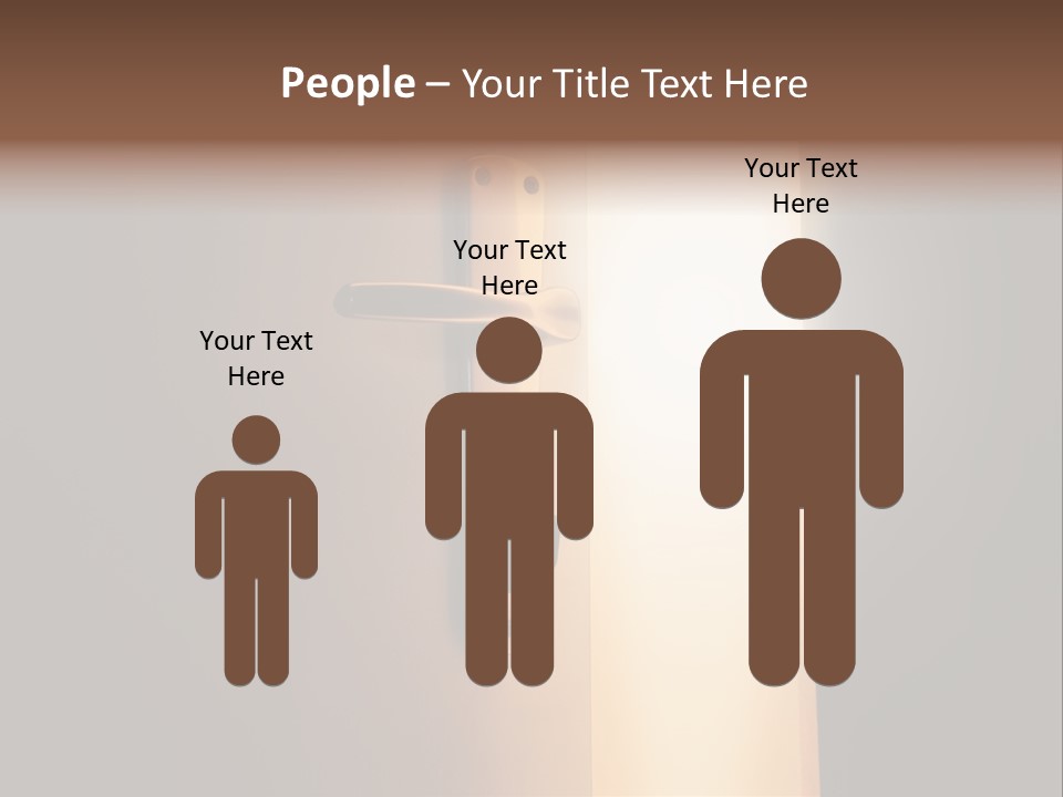 A Door Handle On A Door With A Light Coming Through It PowerPoint Template