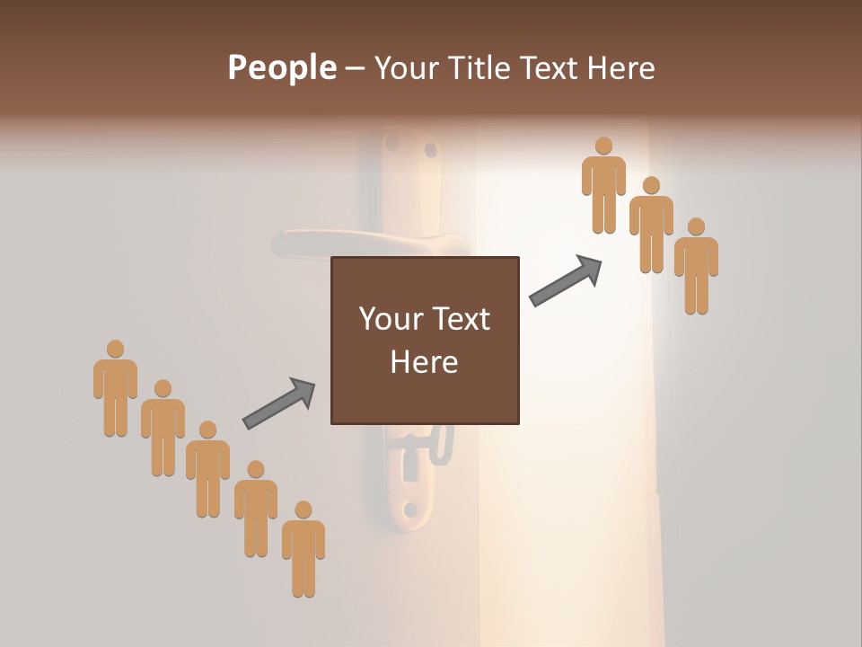 A Door Handle On A Door With A Light Coming Through It PowerPoint Template