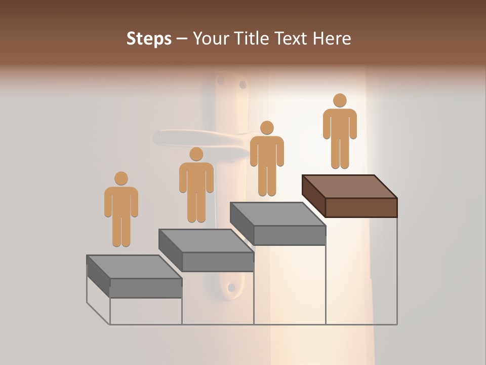 A Door Handle On A Door With A Light Coming Through It PowerPoint Template