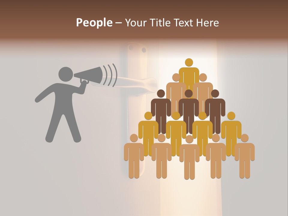 A Door Handle On A Door With A Light Coming Through It PowerPoint Template