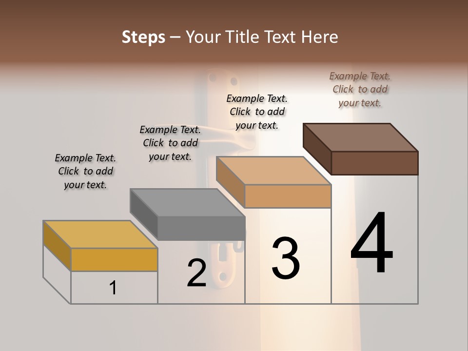 A Door Handle On A Door With A Light Coming Through It PowerPoint Template