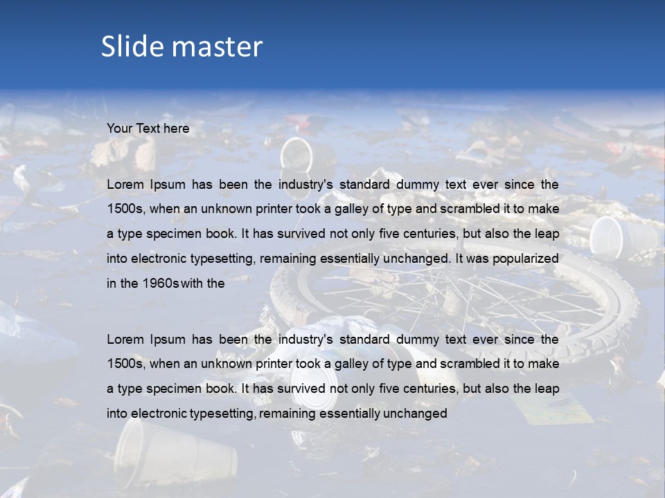 Junk Paper Wheel PowerPoint Template