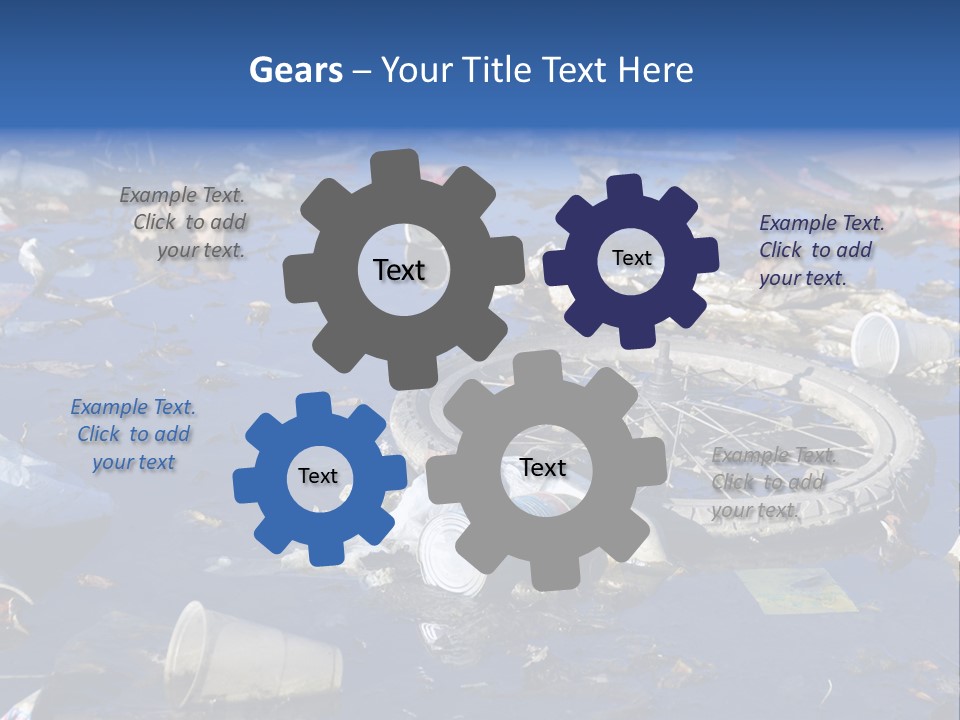 Junk Paper Wheel PowerPoint Template