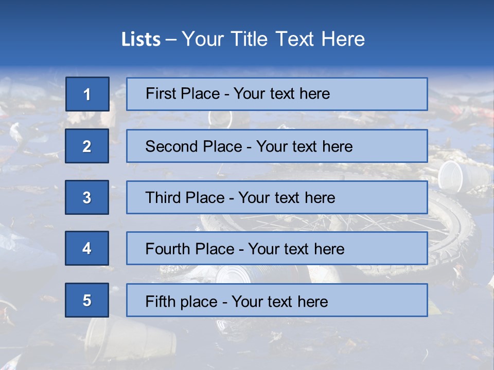 Junk Paper Wheel PowerPoint Template