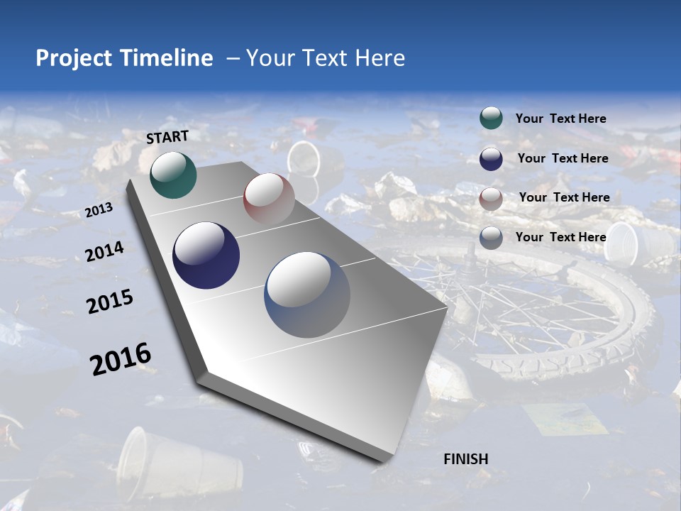 Junk Paper Wheel PowerPoint Template