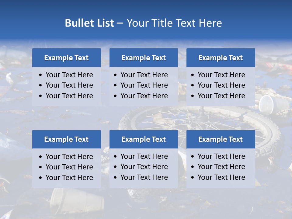 Junk Paper Wheel PowerPoint Template