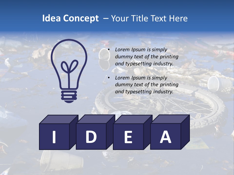 Junk Paper Wheel PowerPoint Template