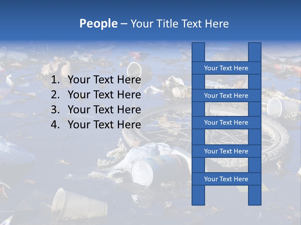 Junk Paper Wheel PowerPoint Template