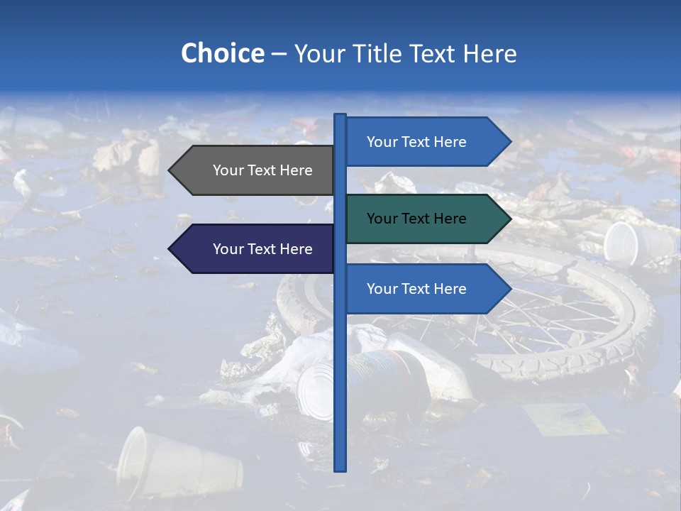 Junk Paper Wheel PowerPoint Template