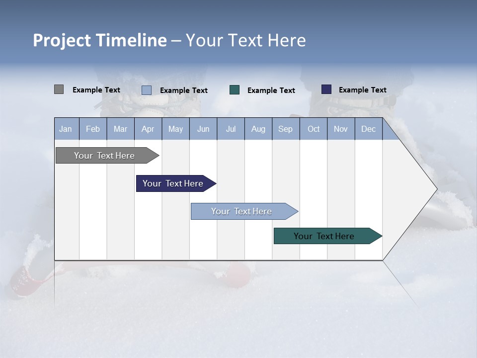 A Person Riding A Snowboard On Top Of Snow Covered Ground PowerPoint Template